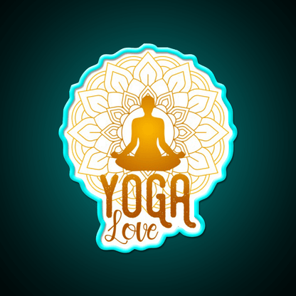 Yoga Love Meditation Yoga Led Neon Sign For Wellness Space Rgb Color - Shineneon