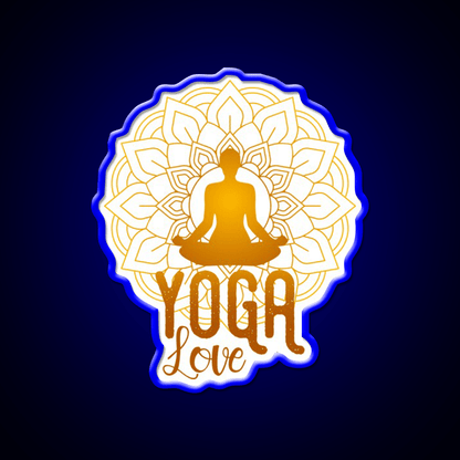 Yoga Love Meditation Yoga Led Neon Sign For Wellness Space Rgb Color - Shineneon