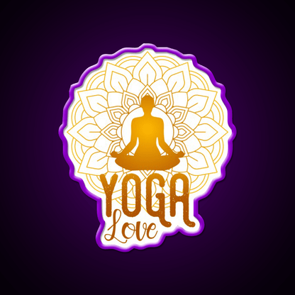 Yoga Love Meditation Yoga Led Neon Sign For Wellness Space Rgb Color - Shineneon