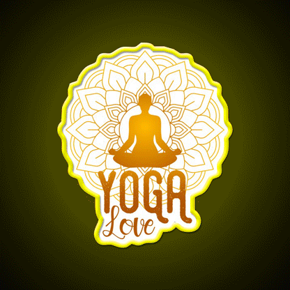 Yoga Love Meditation Yoga Led Neon Sign For Wellness Space Rgb Color