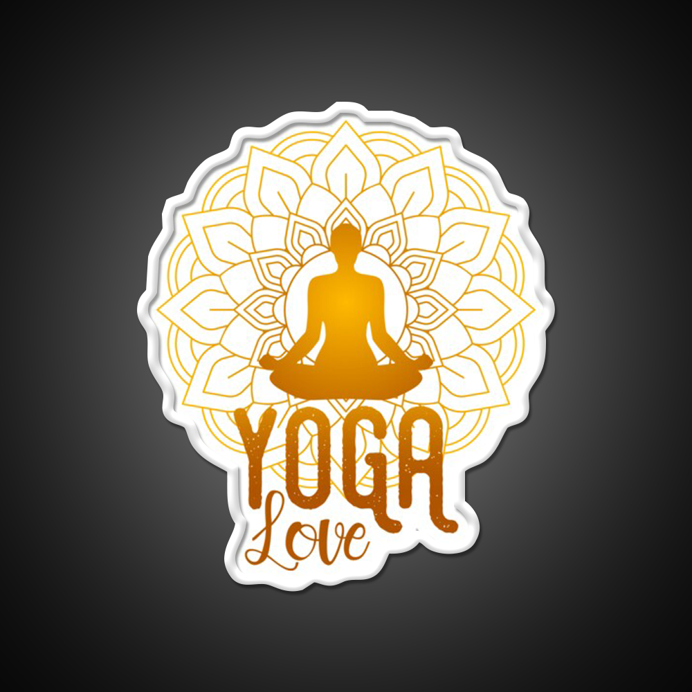 Yoga Love Meditation Yoga Led Neon Sign For Wellness Space Rgb Color