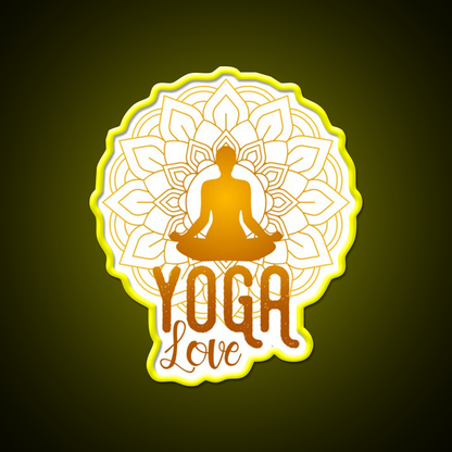 Yoga Love Meditation Yoga Led Neon Sign For Wellness Space Rgb Color