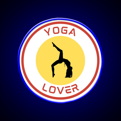 Yoga Lover Bold Silhouette Yoga Pose Emblem Yoga Led Neon Sign Rgb Color