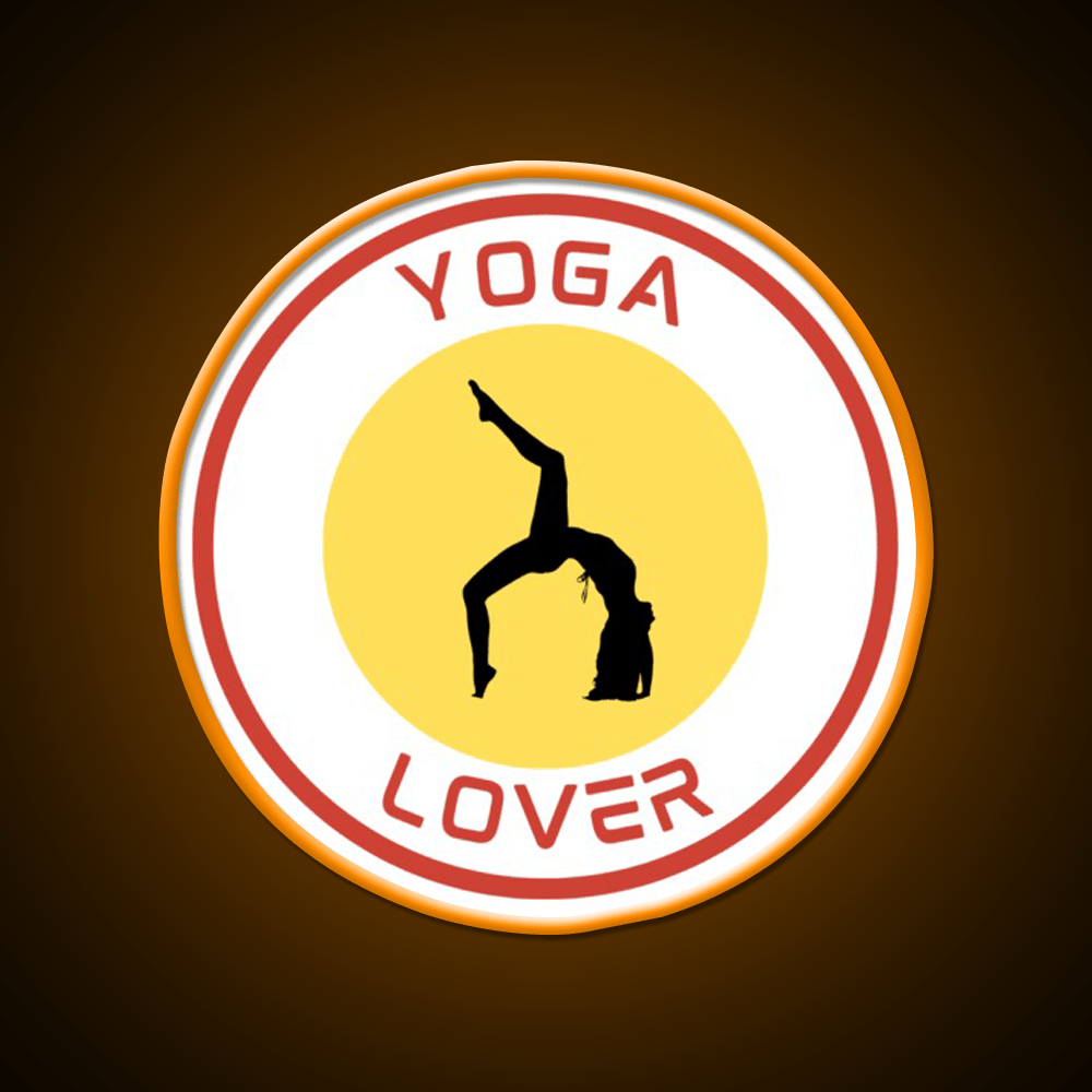 Yoga Lover Bold Silhouette Yoga Pose Emblem Yoga Led Neon Sign Rgb Color - Shineneon