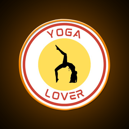 Yoga Lover Bold Silhouette Yoga Pose Emblem Yoga Led Neon Sign Rgb Color - Shineneon
