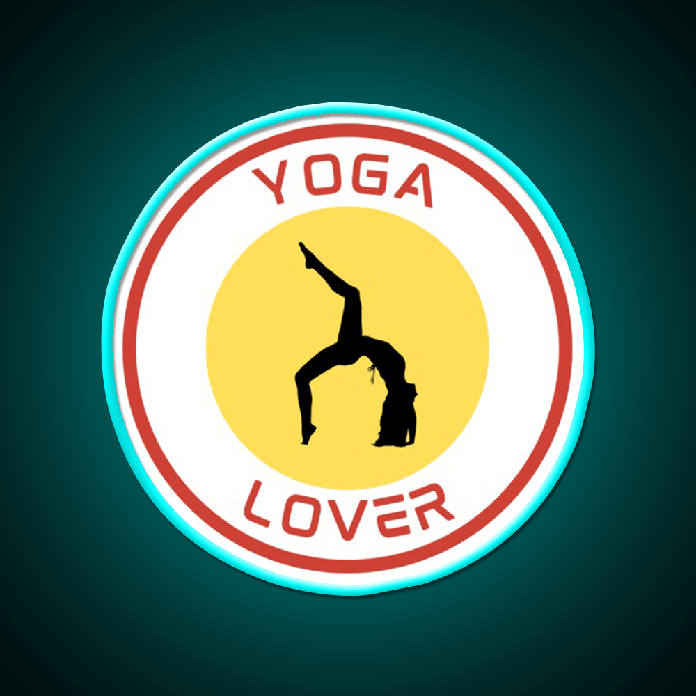 Yoga Lover Bold Silhouette Yoga Pose Emblem Yoga Led Neon Sign Rgb Color - Shineneon