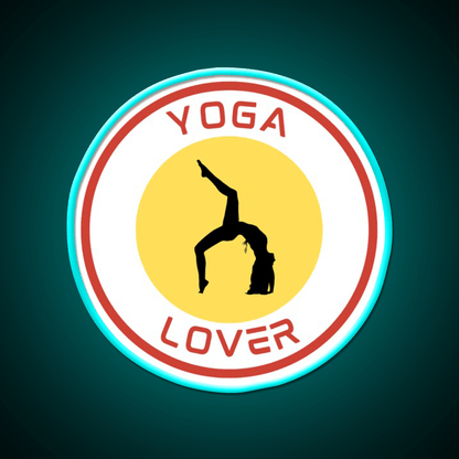 Yoga Lover Bold Silhouette Yoga Pose Emblem Yoga Led Neon Sign Rgb Color - Shineneon
