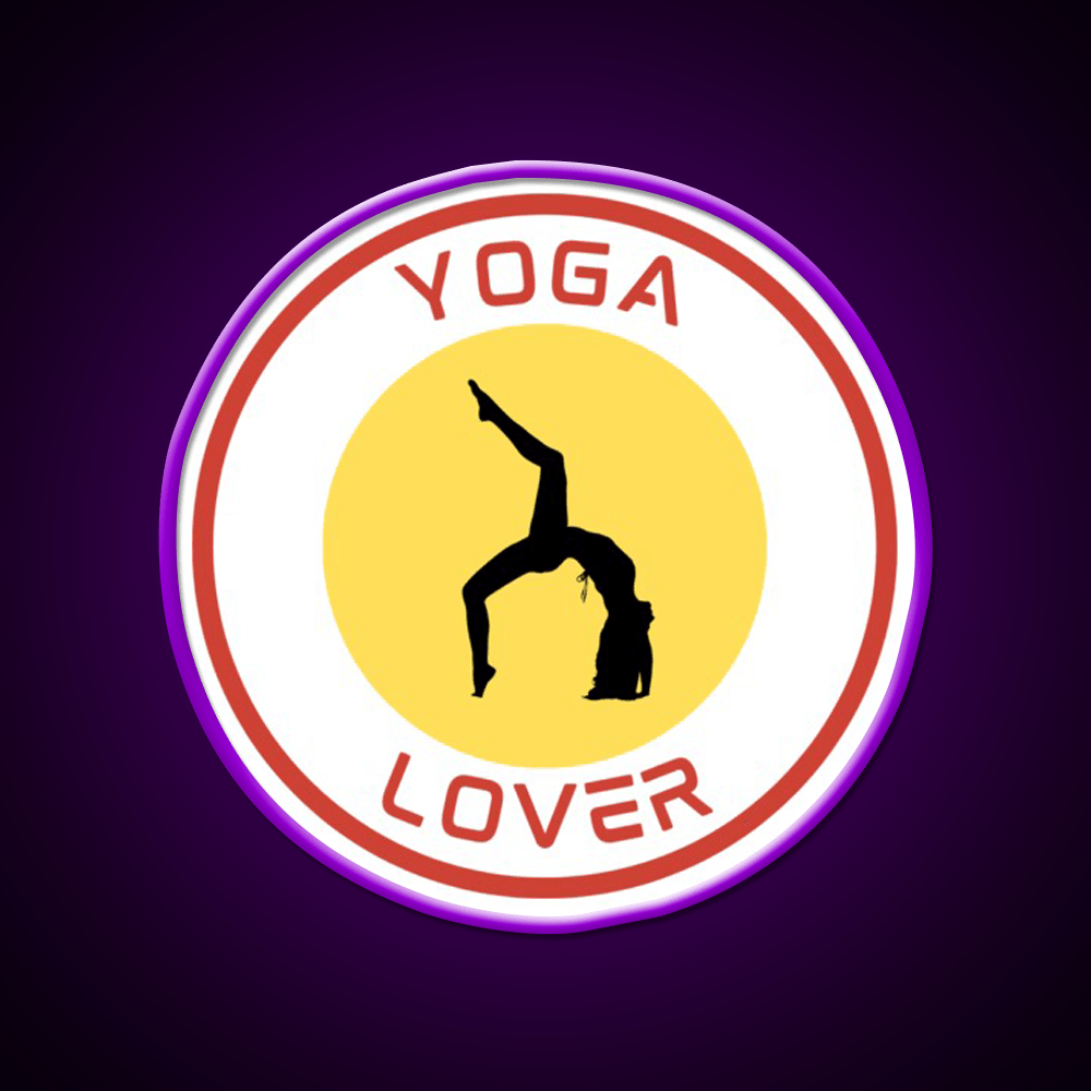 Yoga Lover Bold Silhouette Yoga Pose Emblem Yoga Led Neon Sign Rgb Color - Shineneon
