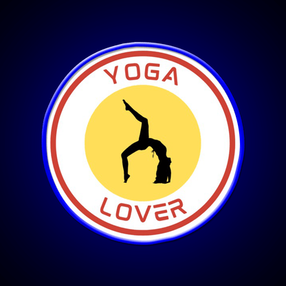 Yoga Lover Bold Silhouette Yoga Pose Emblem Yoga Led Neon Sign Rgb Color - Shineneon