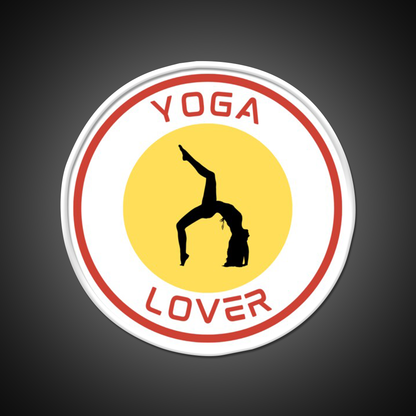 Yoga Lover Bold Silhouette Yoga Pose Emblem Yoga Led Neon Sign Rgb Color