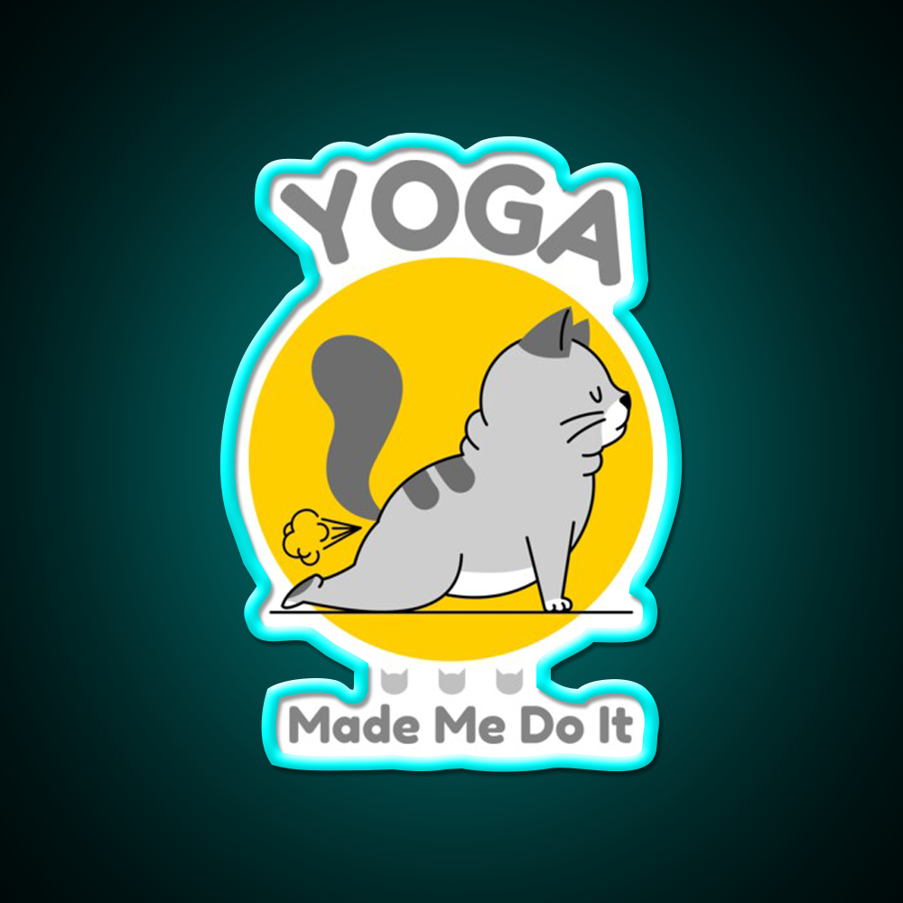 Yoga Made Me Do It Yoga Led Neon Sign For Wellness Space Rgb Color