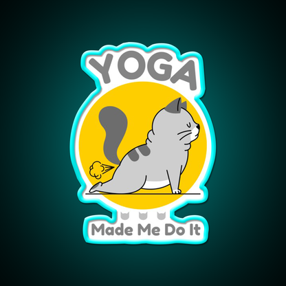 Yoga Made Me Do It Yoga Led Neon Sign For Wellness Space Rgb Color