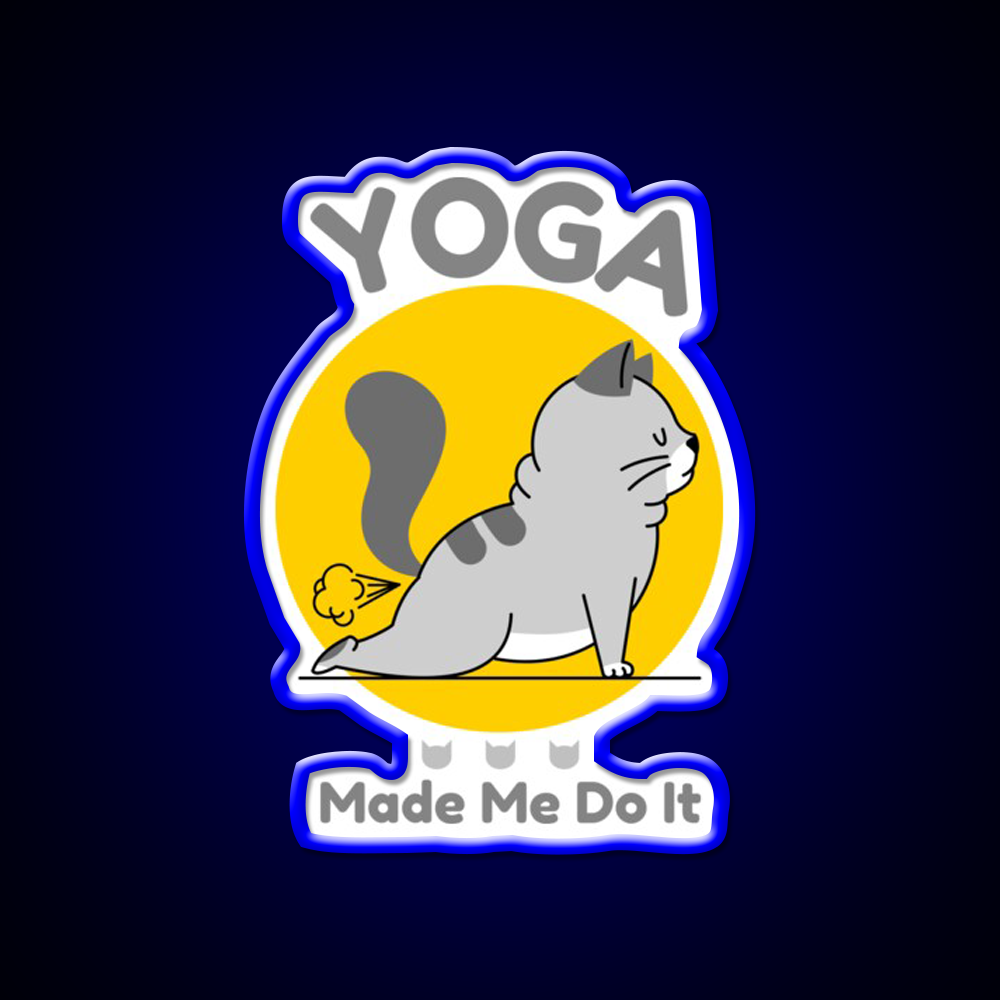 Yoga Made Me Do It Yoga Led Neon Sign For Wellness Space Rgb Color