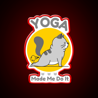 Yoga Made Me Do It Yoga Led Neon Sign For Wellness Space Rgb Color - Shineneon
