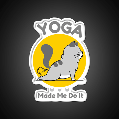 Yoga Made Me Do It Yoga Led Neon Sign For Wellness Space Rgb Color - Shineneon