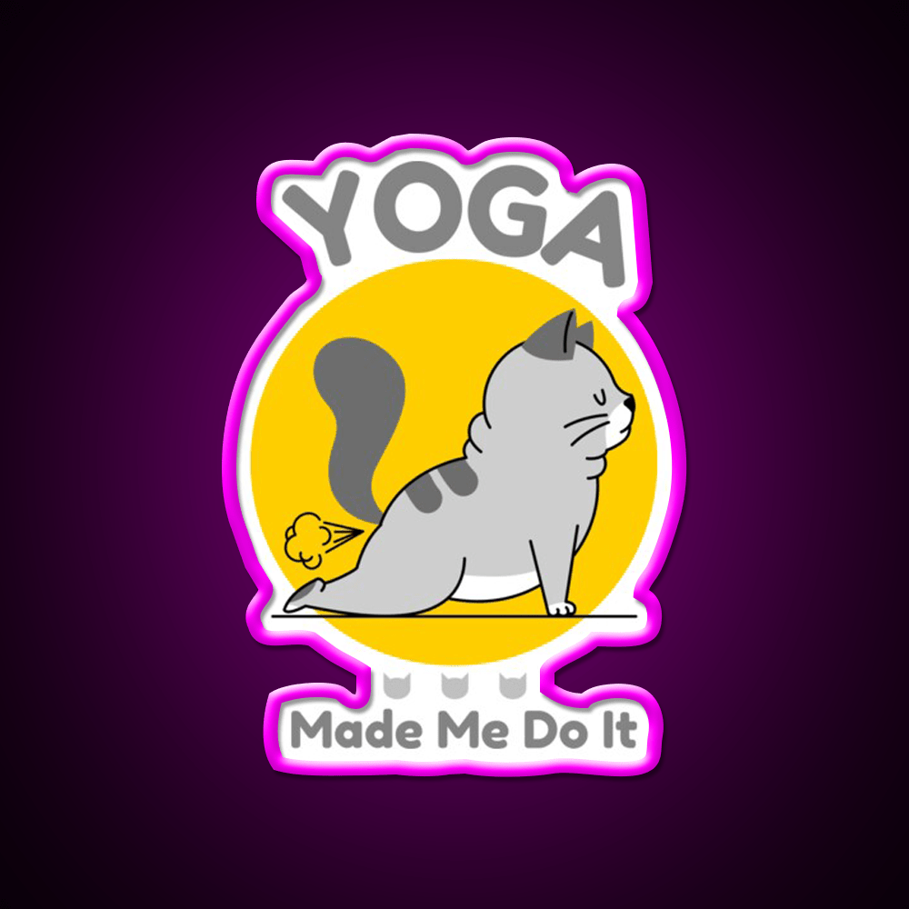 Yoga Made Me Do It Yoga Led Neon Sign For Wellness Space Rgb Color - Shineneon