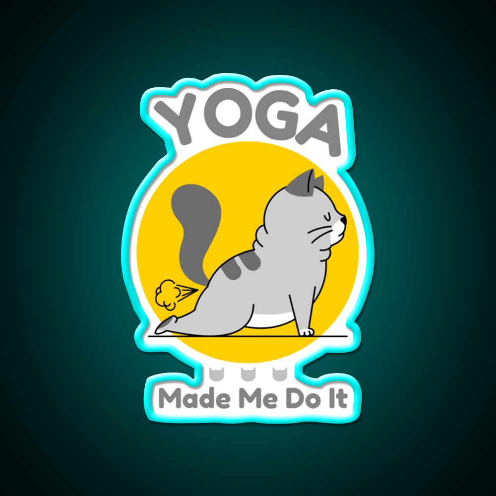 Yoga Made Me Do It Yoga Led Neon Sign For Wellness Space Rgb Color - Shineneon