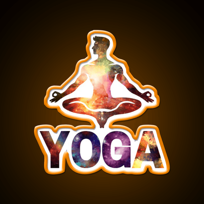 Yoga Male Cosmic Energy Meditation Yoga Led Neon Sign Rgb Color - Shineneon