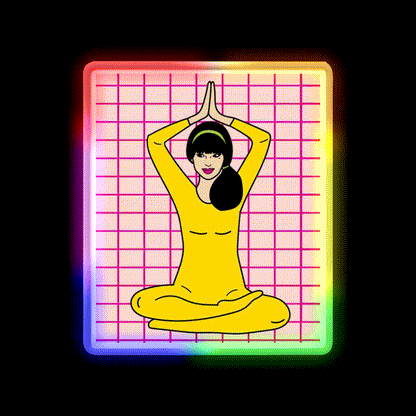 Yoga Meditation Relaxation Yoga Led Neon Sign For Yoga Class Rgb Color