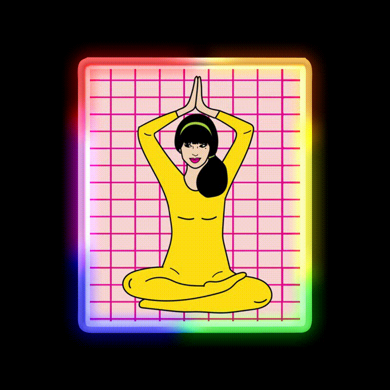 Yoga Meditation Relaxation Yoga Led Neon Sign For Yoga Class Rgb Color