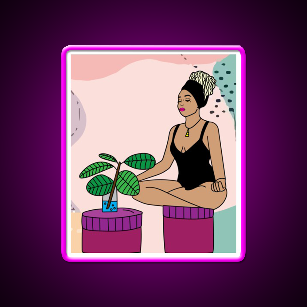 Yoga Meditation Relaxation Yoga Led Neon Sign Neon Decor Rgb Color