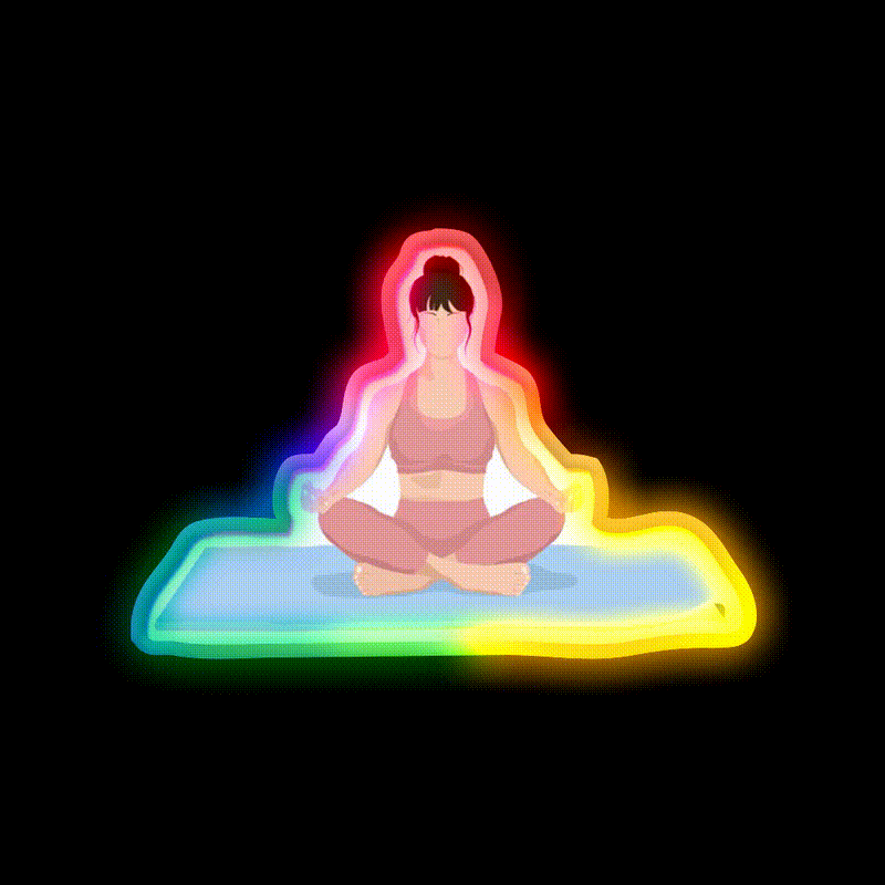 Yoga Meditation Yoga Led Neon Sign For Wellness Space Rgb Color