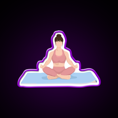 Yoga Meditation Yoga Led Neon Sign For Wellness Space Rgb Color