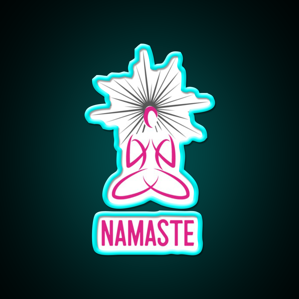 Yoga Namaste Spiritual Meditation Trending Merch Yoga Led Neon Sign Rgb Color
