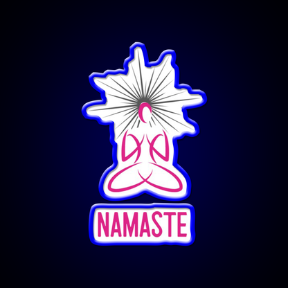 Yoga Namaste Spiritual Meditation Trending Merch Yoga Led Neon Sign Rgb Color
