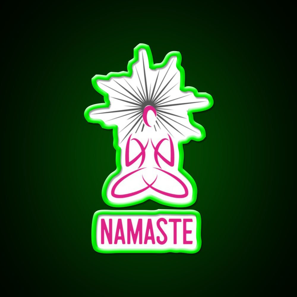 Yoga Namaste Spiritual Meditation Trending Merch Yoga Led Neon Sign Rgb Color