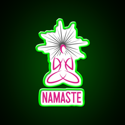 Yoga Namaste Spiritual Meditation Trending Merch Yoga Led Neon Sign Rgb Color