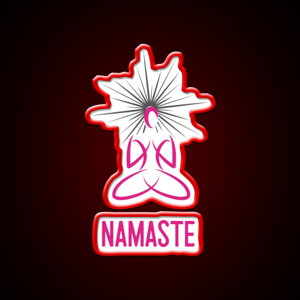 Yoga Namaste Spiritual Meditation Trending Merch Yoga Led Neon Sign Rgb Color