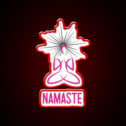 Yoga Namaste Spiritual Meditation Trending Merch Yoga Led Neon Sign Rgb Color