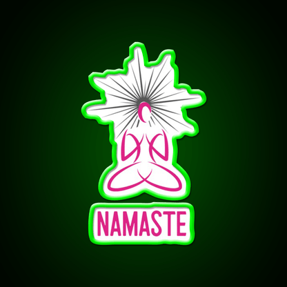 Yoga Namaste Spiritual Meditation Trending Merch Yoga Led Neon Sign Rgb Color - Shineneon