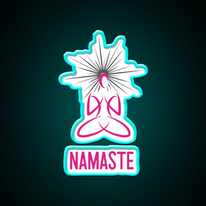 Yoga Namaste Spiritual Meditation Trending Merch Yoga Led Neon Sign Rgb Color - Shineneon