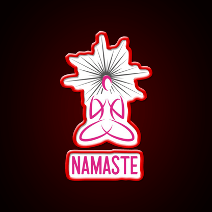 Yoga Namaste Spiritual Meditation Trending Merch Yoga Led Neon Sign Rgb Color - Shineneon