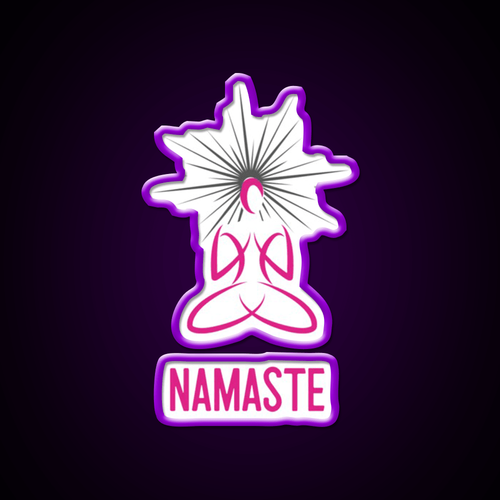 Yoga Namaste Spiritual Meditation Trending Merch Yoga Led Neon Sign Rgb Color - Shineneon
