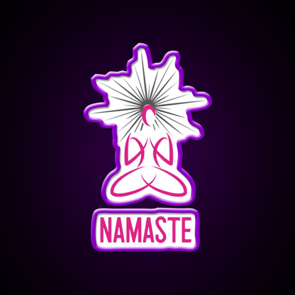 Yoga Namaste Spiritual Meditation Trending Merch Yoga Led Neon Sign Rgb Color - Shineneon