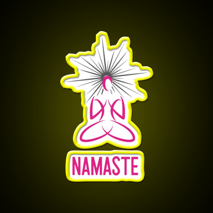 Yoga Namaste Spiritual Meditation Trending Merch Yoga Led Neon Sign Rgb Color