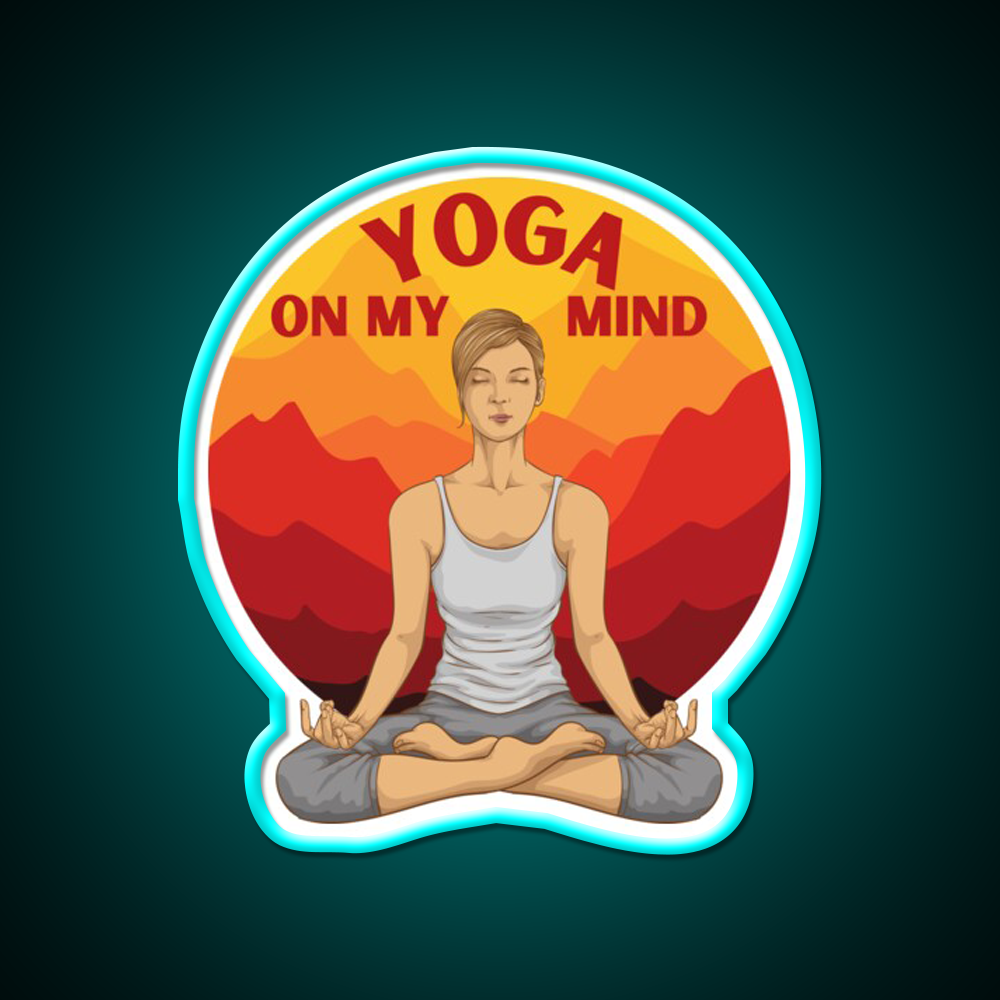 Yoga On My Mind Yoga Led Neon Sign For Wellness Space Rgb Color