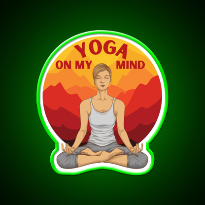 Yoga On My Mind Yoga Led Neon Sign For Wellness Space Rgb Color