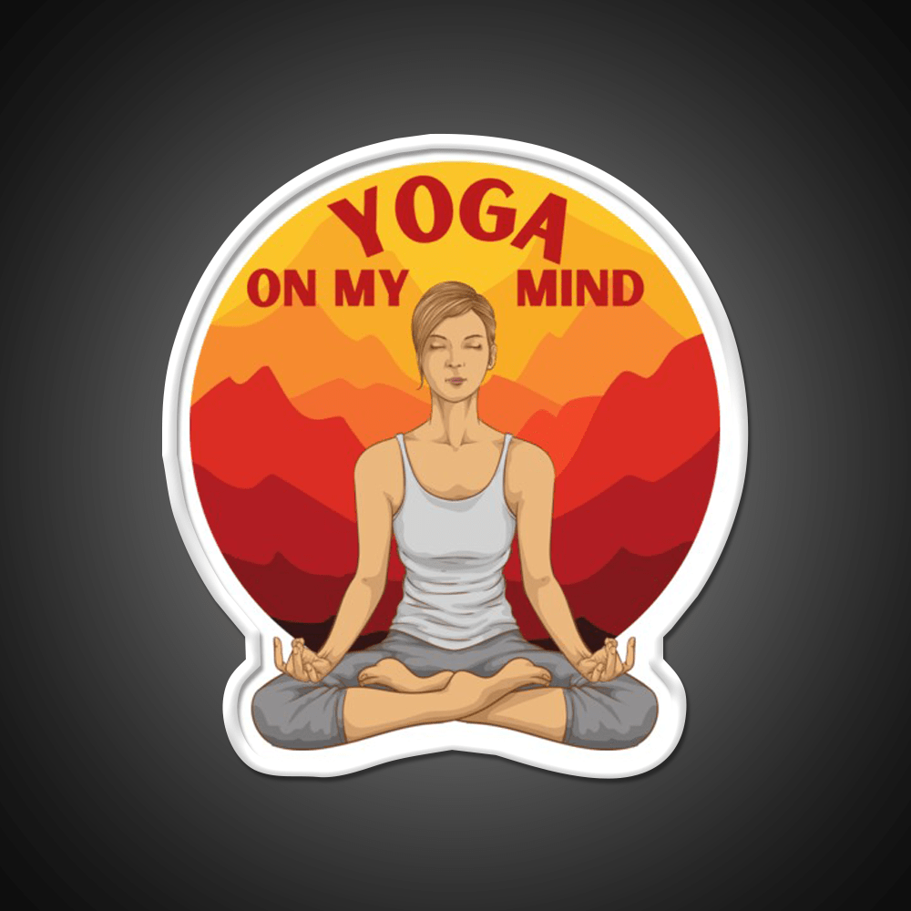 Yoga On My Mind Yoga Led Neon Sign For Wellness Space Rgb Color - Shineneon