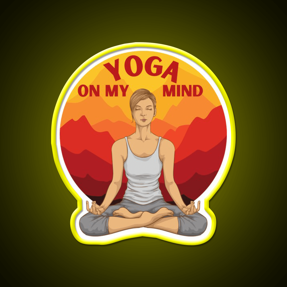 Yoga On My Mind Yoga Led Neon Sign For Wellness Space Rgb Color - Shineneon