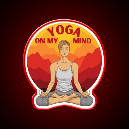 Yoga On My Mind Yoga Led Neon Sign For Wellness Space Rgb Color - Shineneon