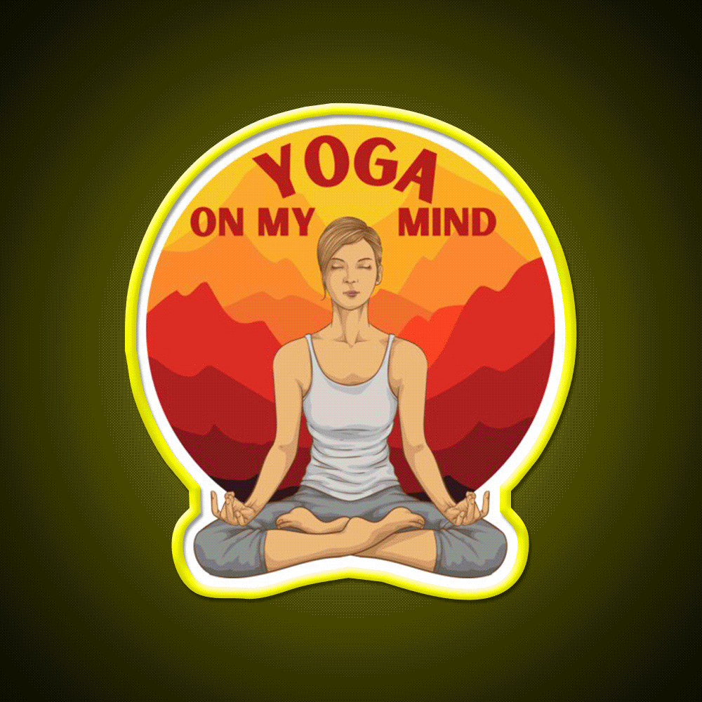 Yoga On My Mind Yoga Led Neon Sign For Wellness Space Rgb Color