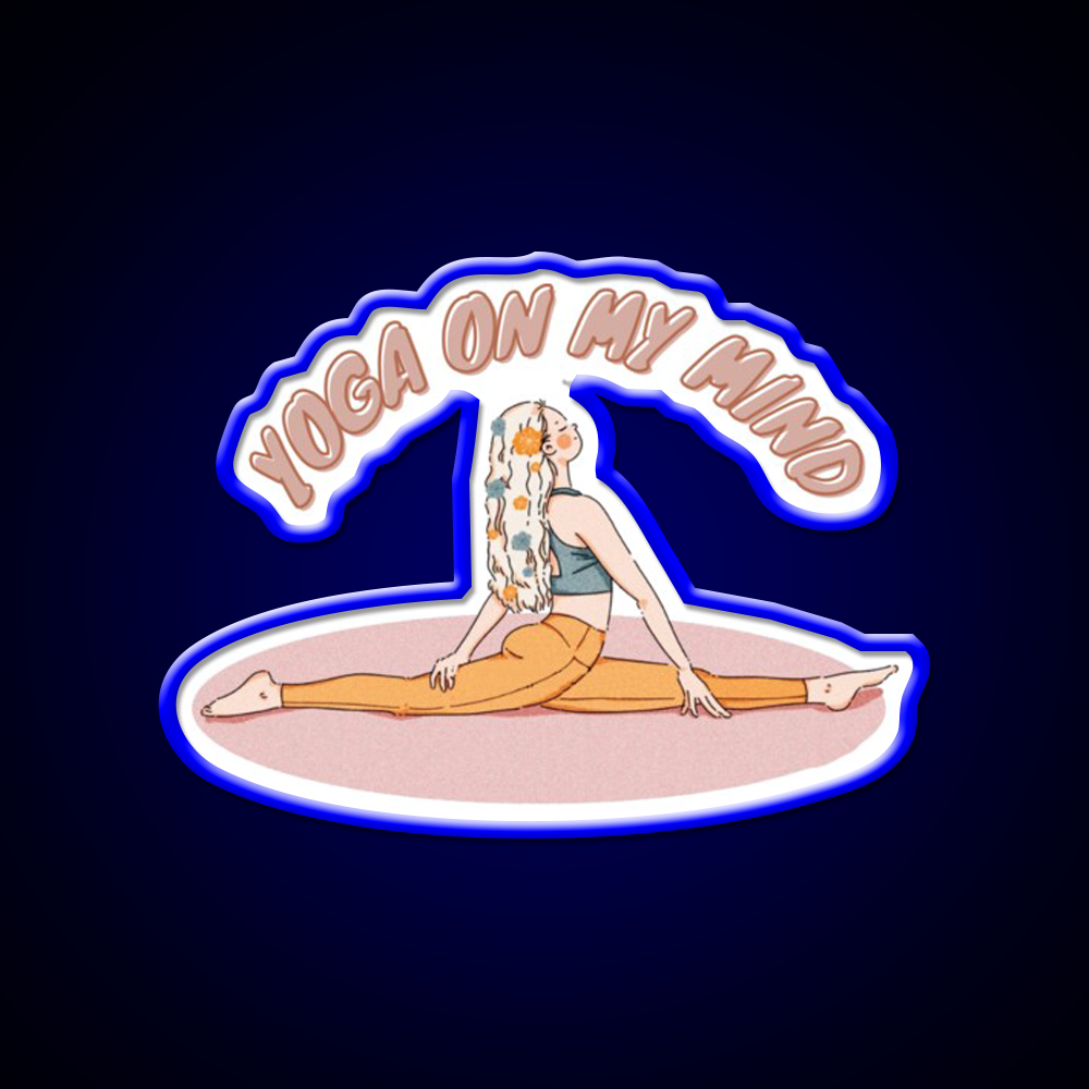 Yoga On My Mind Yoga Led Neon Sign For Wellness Space Wall Sign Rgb Color