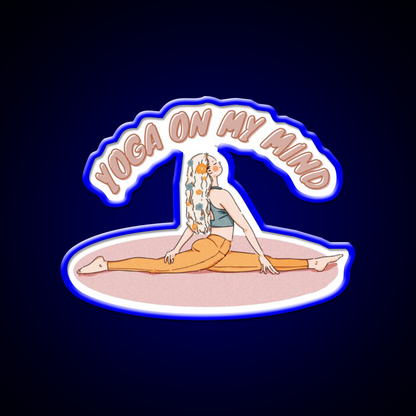 Yoga On My Mind Yoga Led Neon Sign For Wellness Space Wall Sign Rgb Color