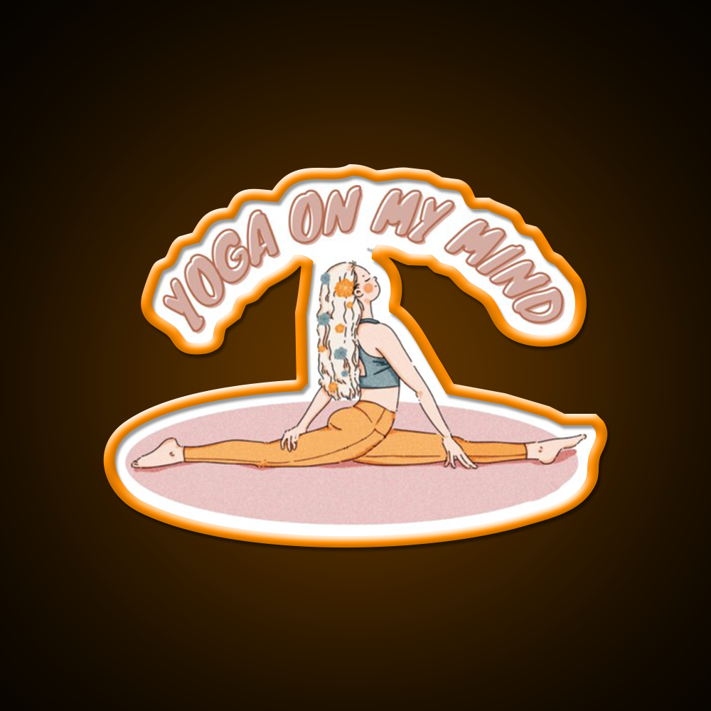 Yoga On My Mind Yoga Led Neon Sign For Wellness Space Wall Sign Rgb Color