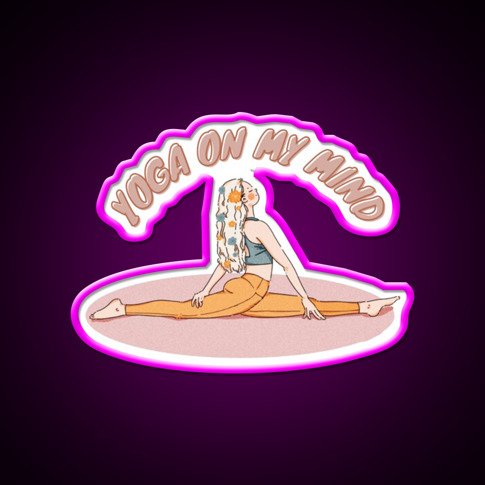Yoga On My Mind Yoga Led Neon Sign For Wellness Space Wall Sign Rgb Color