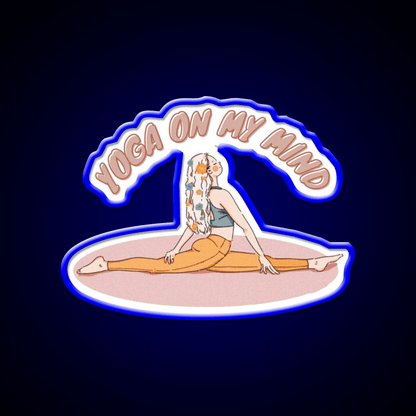 Yoga On My Mind Yoga Led Neon Sign For Wellness Space Wall Sign Rgb Color - Shineneon